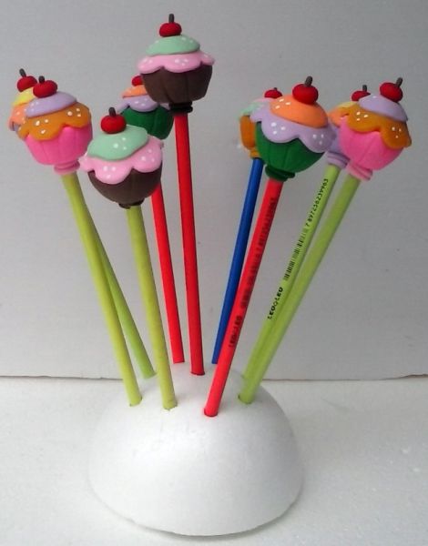 Ponteira para lápis cupcake