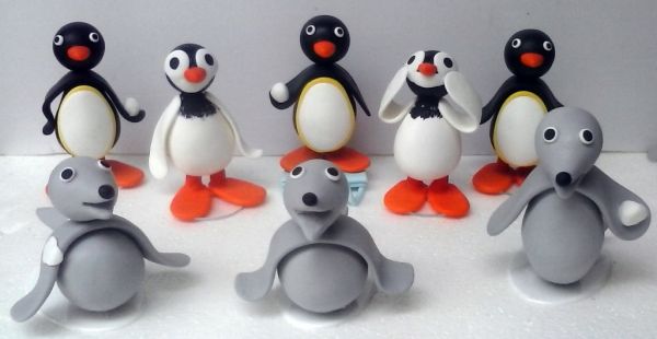 kit topo para bolo tema pingu